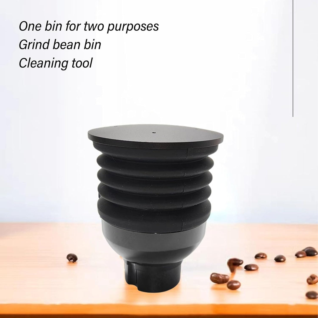 Einzeldosistrichter für Kaffeemühle, 2-in-1-Kaffeemühle, Bläst Bohnenbehälter mit Silikonbalg, Kaffe