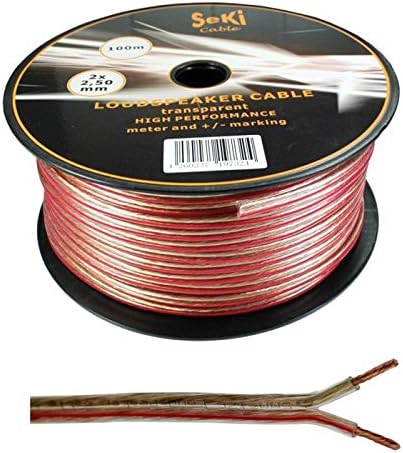 SeKi 2x2,50mm2 - 100m - transparent - CCA - Audiokabel - Boxenkabel