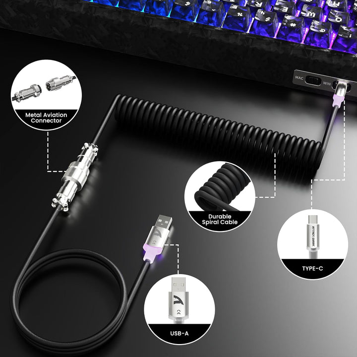 ATTACK SHARK R68 HE – kabelgebundene Gaming-Tastatur aus Carbonfaser mit Magnetanschluss, X11 Ultra