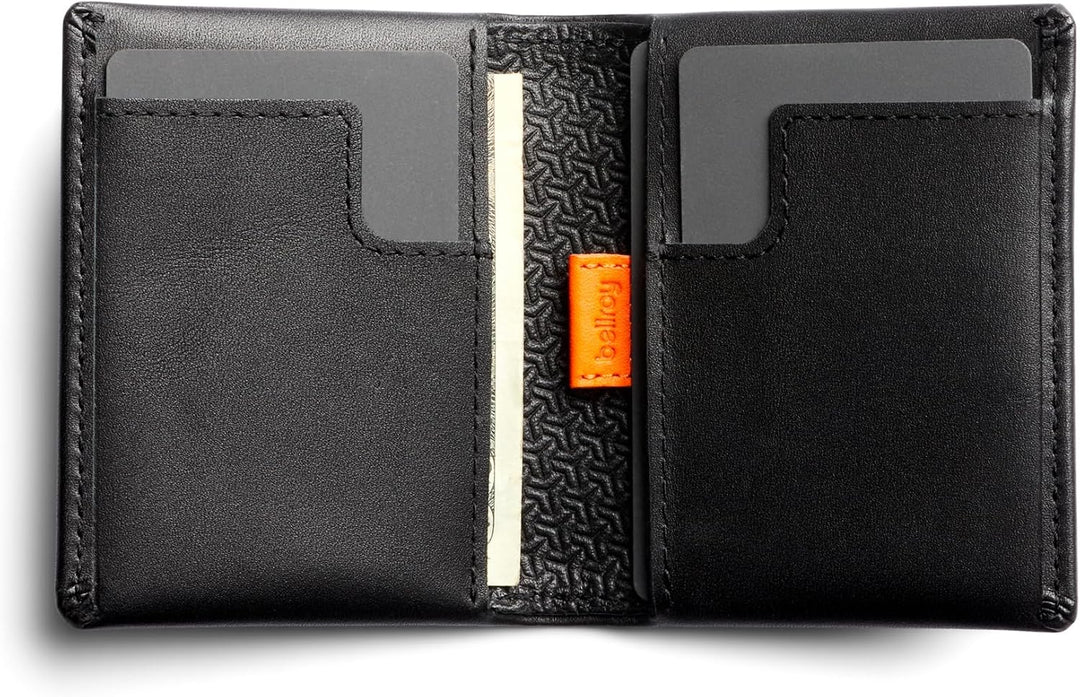 Bellroy Slim Sleeve – kleine, dünne Lederbörse (max. 12 Karten Plus Scheine) Blackash, Blackash