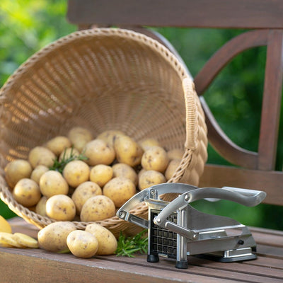 Westmark Pommes-frites Schneider und Kartoffelschäler, 2tlg. Set, Fingerfood-Gemüse-Obst-Stiftler mi