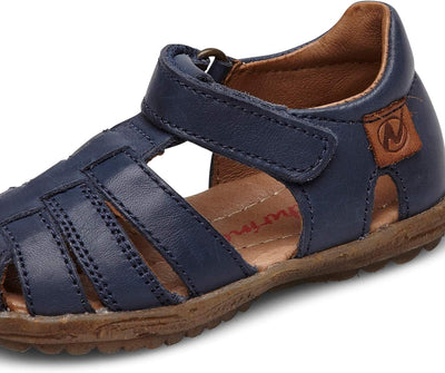 Naturino SEE-Halboffener Lederschuh-Taupe 22 EU Blau, 22 EU Blau