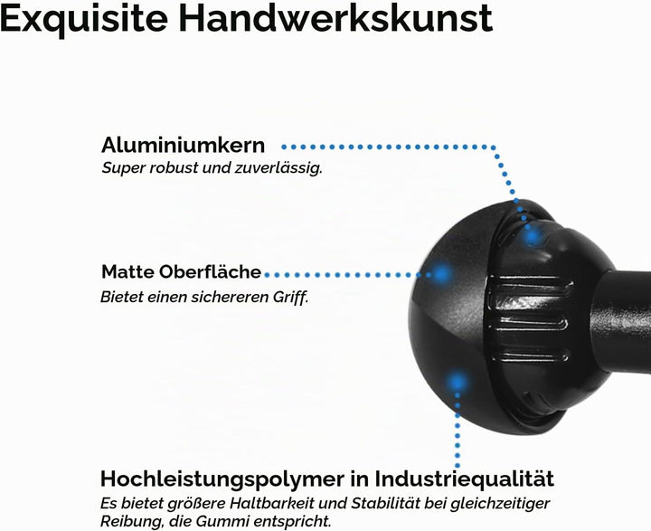 1 Zoll/B-Grösse / 25mm Kugelhalterung aus Aluminiumgusslegierung, AMPS-Loch-Rundplattenbasis, Kompat
