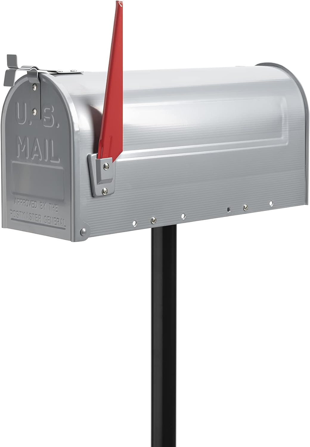 Sterling MB23BK Mississippi Briefkastenständer aus Stahl, Schwarz, Large Schwarz US Stand, Schwarz U