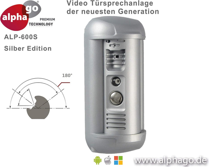 IP Video-Türsprechanlage ALP600S inkl. Fritz!Fon C6 - Gegensprechanlage mit Kamera - kein Cloud-Serv
