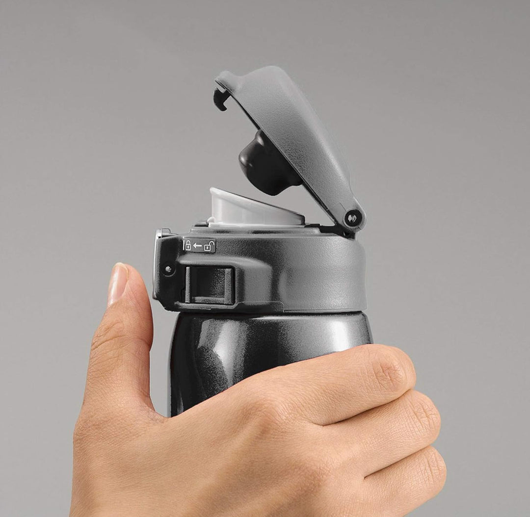 Zojirushi Reisebecher, Edelstahl, 480 ml, edelstahl, Schwarz, 6.7 x 6.7 x 23 cm 6.7 x 6.7 x 23 cm Sc