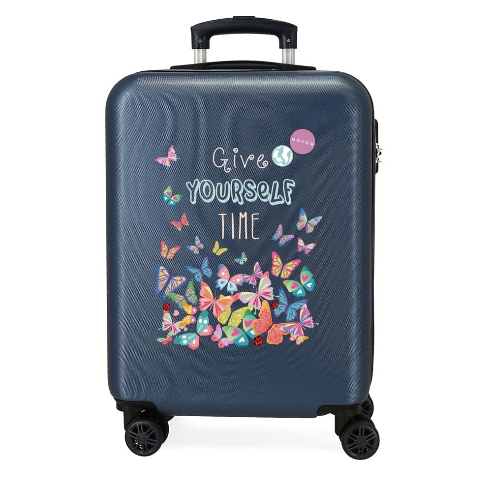 Movom Give Yourself Time Kabinentrolley, Blau, 38 x 55 x 20 cm, Hartplastik, seitlich, 35 l, 2 kg, 4