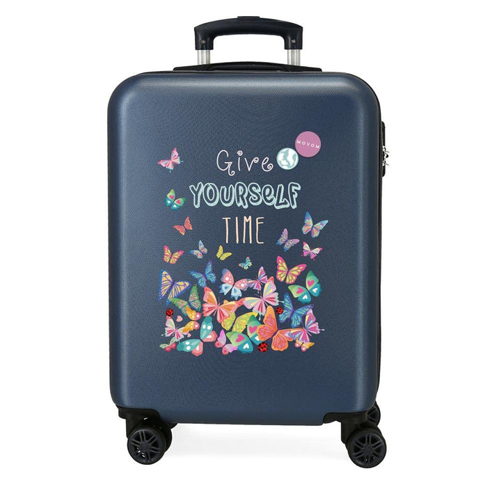 Movom Give Yourself Time Kabinentrolley, Blau, 38 x 55 x 20 cm, Hartplastik, seitlich, 35 l, 2 kg, 4