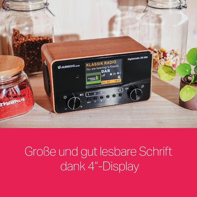 ALBRECHT DR 865 Seniorenradio mit gut lesbarem 4" Farbdisplay, brillantem Klang, seniorengerechter B