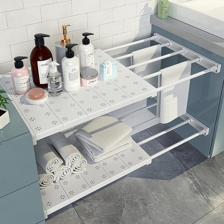 SUQ 2PCS Verstellbares Ausziehbarer Schrankregal, Ausziehbares Regalböden, Lagerregal Regal Separato