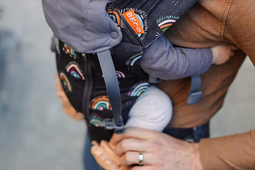 Beco 8 Babytrage Neugeborene ab Geburt bis Kleinkind - Hybrid Baby Trage mit verstellbarem Sitz - Ba