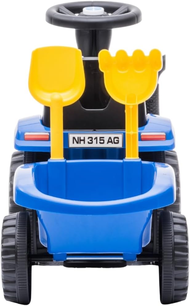 Bandits & Angels Bobbycar Rutschauto New Holland Traktor mit Anhänger ab 1 Jahr – mit funktionierend