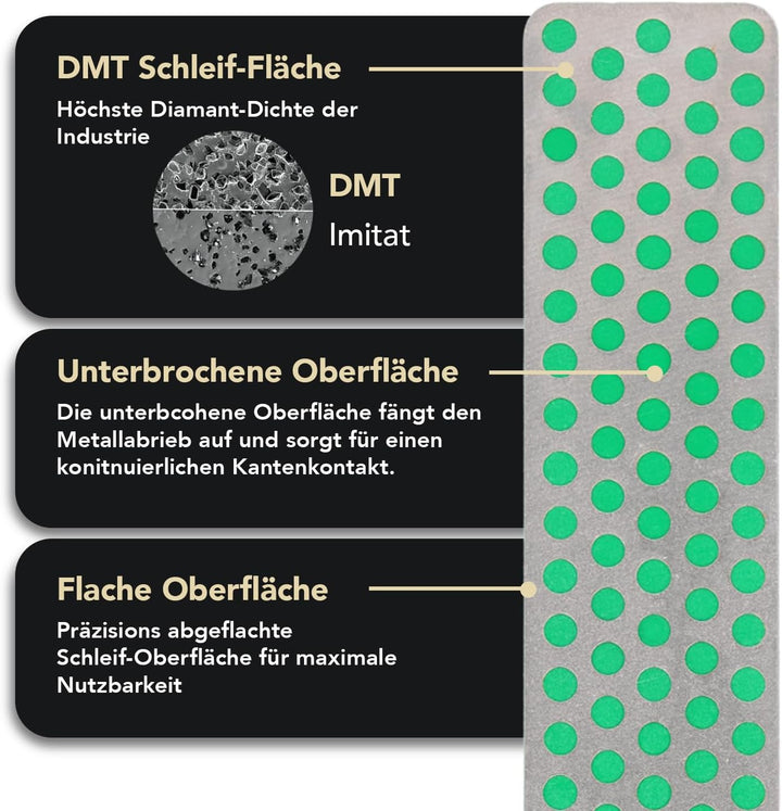 DMT Diamond Whetstone™ Diamant Mini-Schleifstein 4" (10 cm) Extrafein | Kompakter Wetzstein für Mess