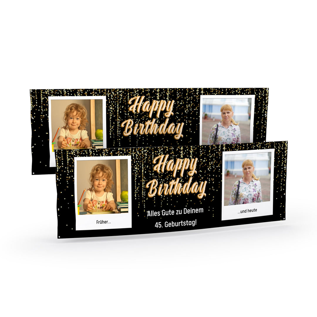 Banner zum Geburtstag selbst gestalten (50cm x 150cm) Personalisierter Geburtstagsbanner für Mann un