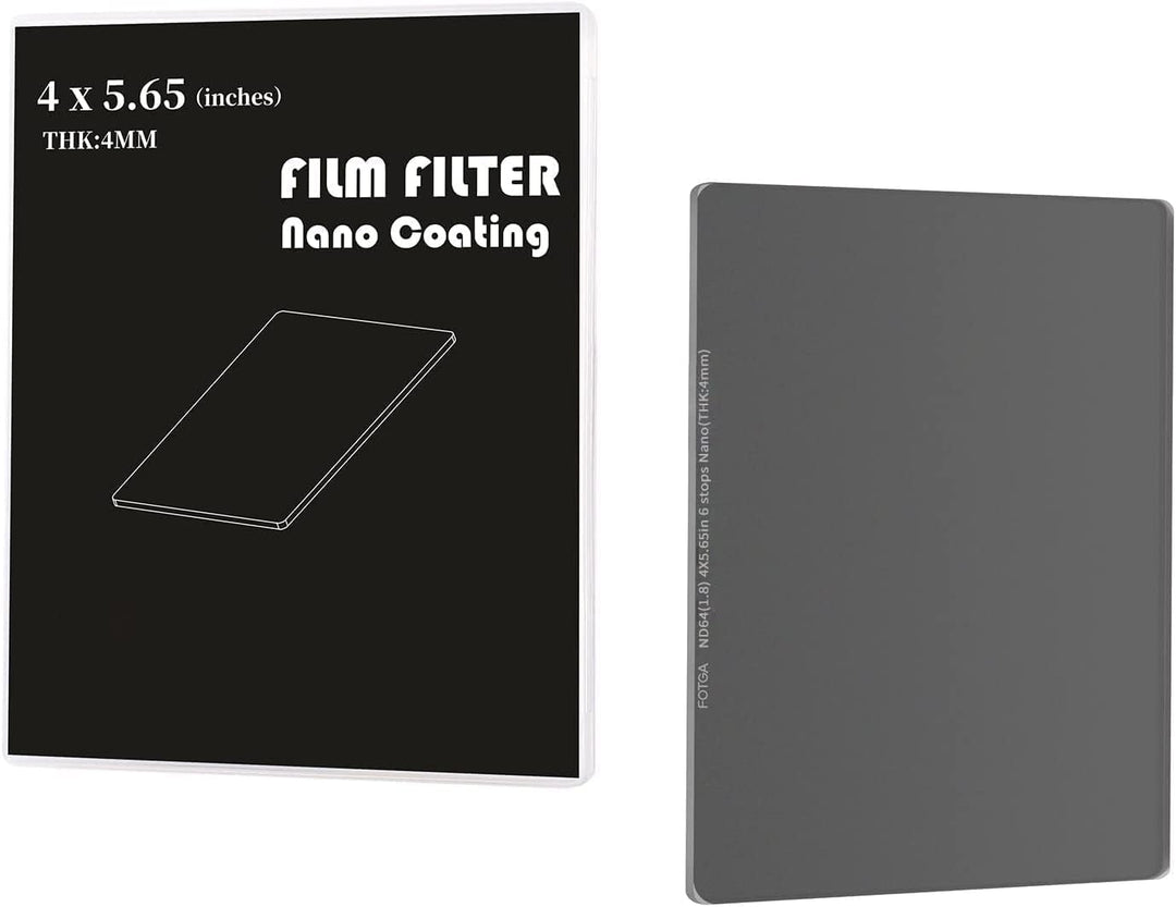 Hersmay 4x5,65 ND-Filter, 4 mm Dicker Quadratischer Optischer Glass Neutral-Graufilter ND Square Fil