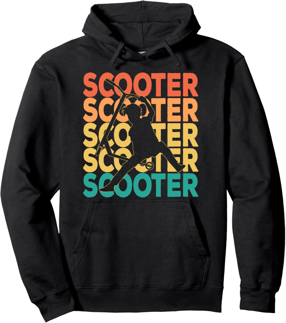 Scooter Stunt Retro Tretroller Geschenkidee Kinder & Jungen Pullover Hoodie