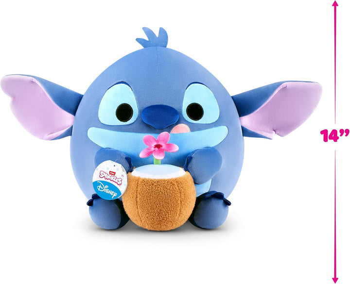Snackles Disney 35 cm grosses Plüschspielzeug von ZURU, Plüschspielzeug mit Snack-Accessoire (Stitch