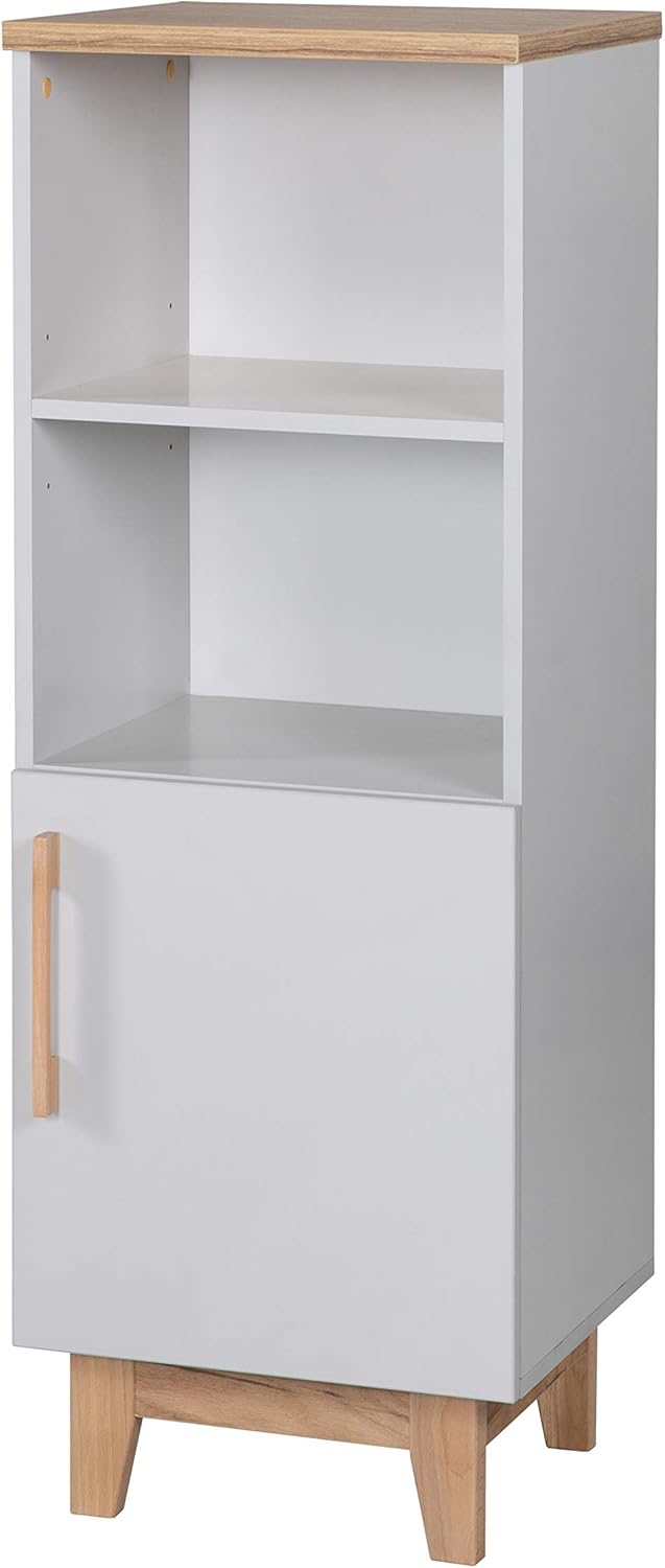 roba Standregal 'Caro', lichtgrau, aus Holz für Babyzimmer und Kinderzimmer mit Soft Close-Technik,