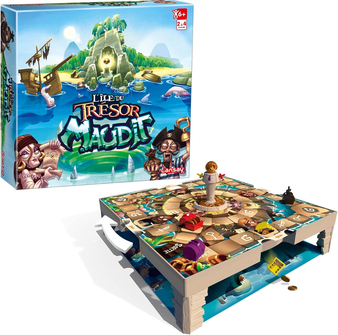 Lansay Games - Die verfluchte Schatzinsel - Brettspiel - 6 Jahre