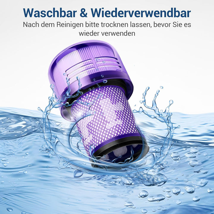 V12 Filter Ersatzfilter für Dyson V12 Detect Slim Absolute Extra Staubsauger, Teilenummer 971517-01