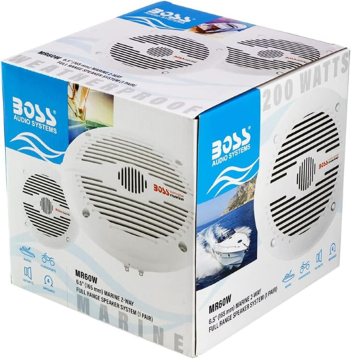 2 Marine-Lautsprecher kompatibel mit BOSS Audio MR60W 2-Wege-6,50" 16,50 cm 165 mm 100 watt rms 200