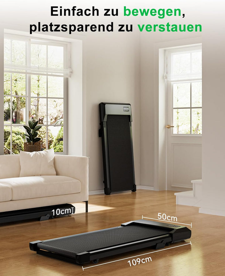 Raceable Walking Pad mit Steigung, Lacuffy Laufband für Zuhause mit APP-Steuerung, unter dem Schreib