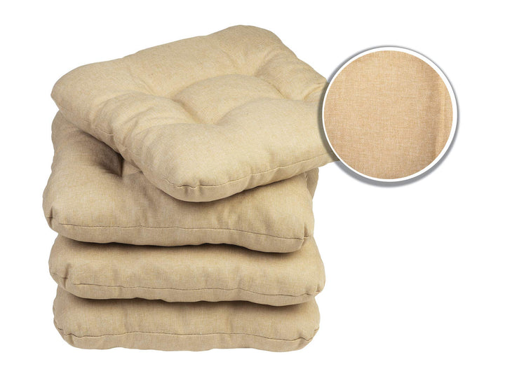 sunnypillow 4er Set Stuhlkissen 45x45 cm Bequeme 8cm Polsterauflage Auflage für Stühle/Bänke in Haus