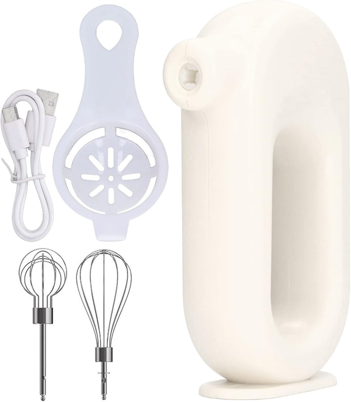 TOPINCN Elektrischer Handmixer, USB Wiederaufladbarer Elektrischer Schneebesen Kabelloser Handmixer