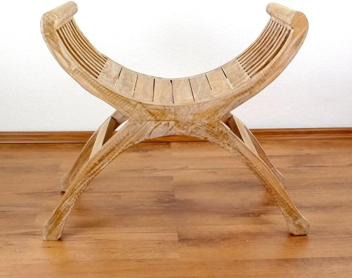 livasia Teakholz Hocker, für Garten u. Terrasse, Teakholzmöbel, Sitzhocker