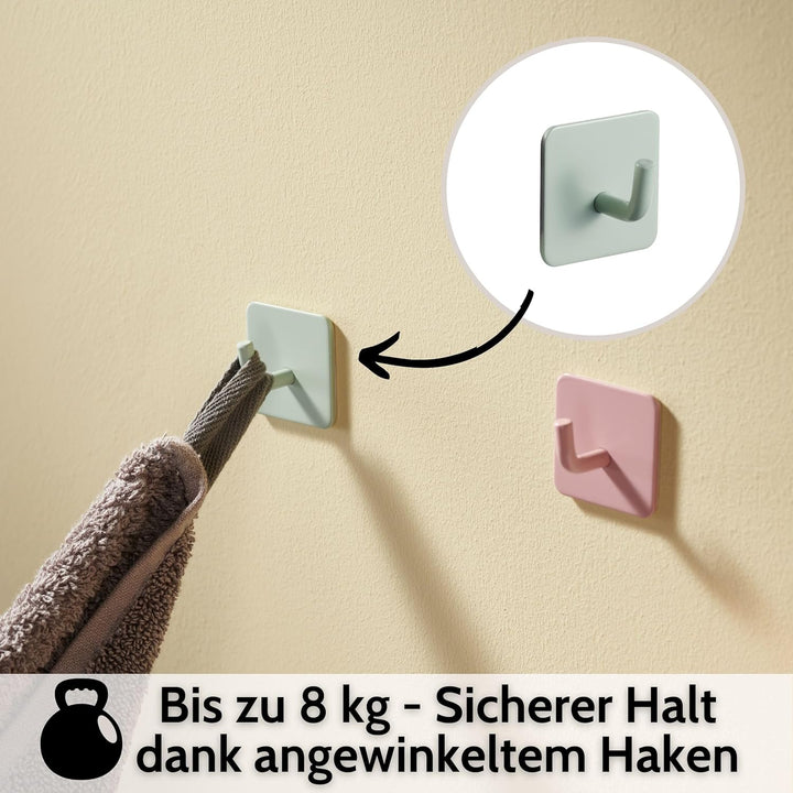 DEKAZIA® 8 Kleiderhaken Kinder rosa | Garderobenhaken Kinder Kindergarderobe Haken Kindergarderobe H