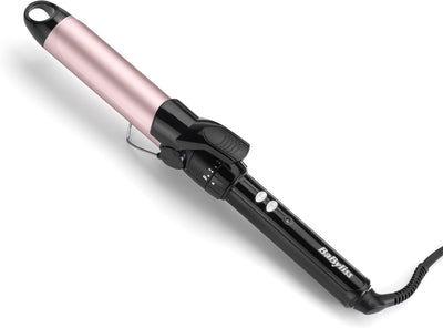 BaByliss 32mm Lockenstab mit Klammer mit grossem Durchmesser für natürliche, lose Locken, Schwarz 32