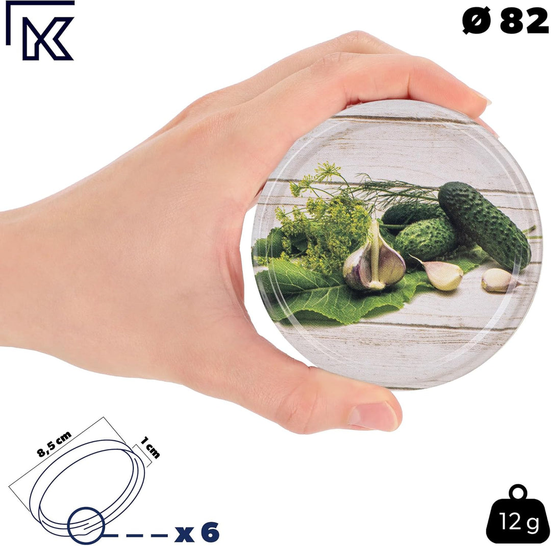 KADAX 10er Set Marmeladengläser 350ml TO82 Einlegegurken, Einmachgläser Vorratsgläser Mason Jar mit
