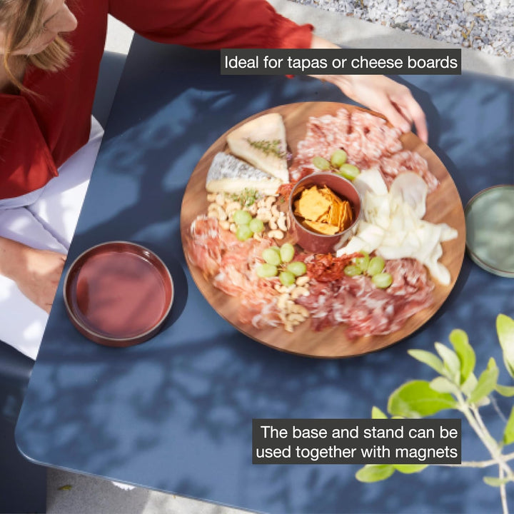 Point-Virgule Sharing Set mit magnetischem Tapabrett/lazy Susan Bowl ø40cm Bordeau 40cm, Bordeau 40c