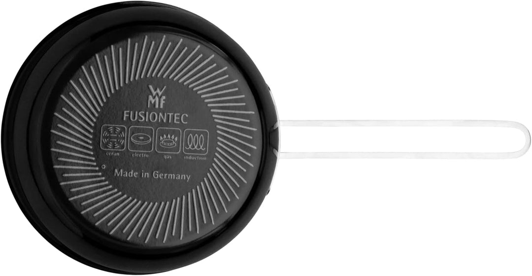 WMF Fusiontec Functional Stielkasserolle 16cm Glasdeckel mit Abgiessfunktion, Kochtopf klein 1,3l, I