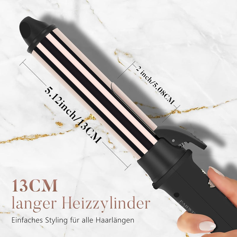 360° Rotierender Lockenstab Automatisch, PARWIN PRO BEAUTY Lockenstab Curling Iron 32mm, Nano-Titan-