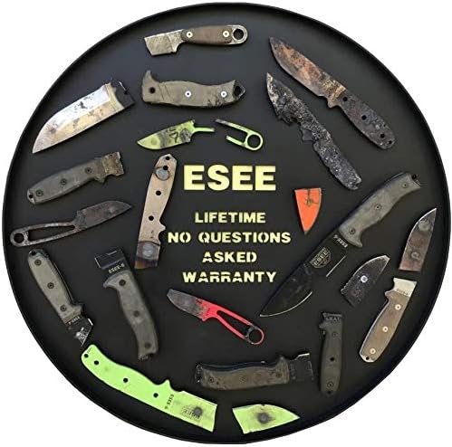 ESEE Knives Izula Fixed Blade Knife w/Survival Kit, Sheath & Clip Plate Schwarz, Schwarz
