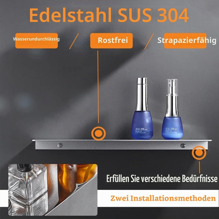 Edelstahl Duschablage Ohne Bohren Duschkorb Badregal Rostfreier Wandregal Duschkorb Badezimmer Regal