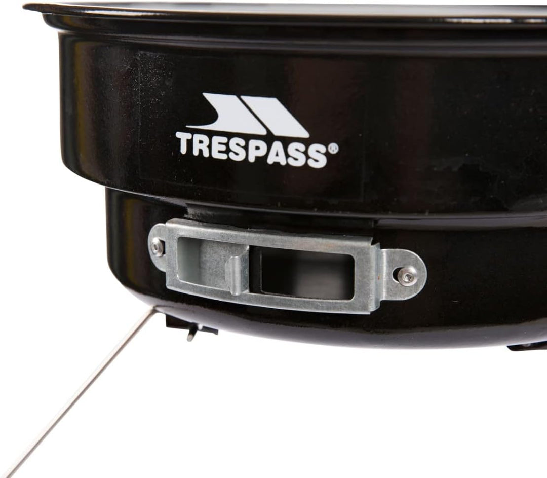 Trespass Barby, Black, Tragbarer Campinggrill mit Isolationstasche 24cm x 27cm x 27cm, Schwarz Schwa