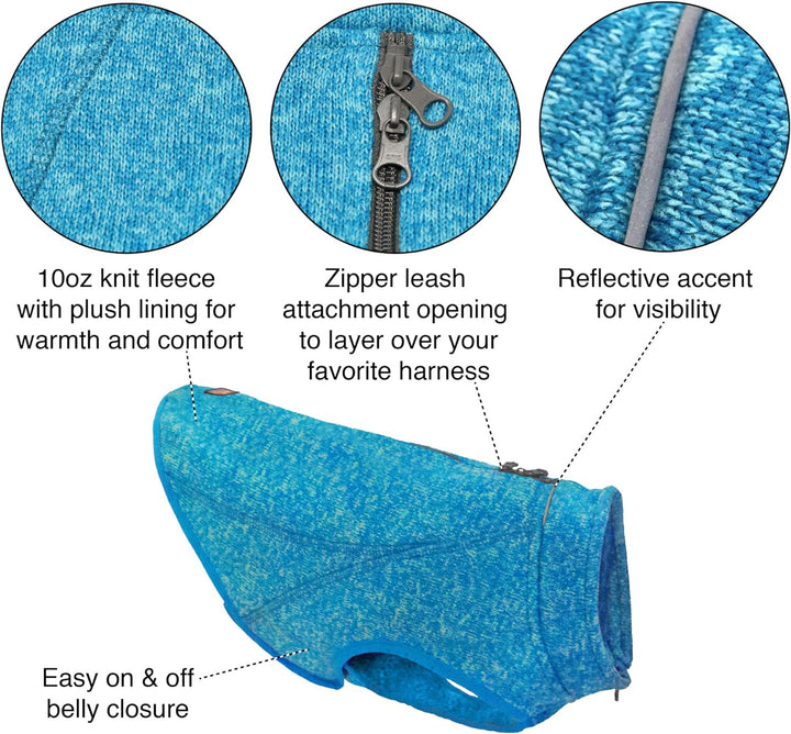 Kurgo K9 Core Hundepullover | Ganzjahrespullover für Hunde | Hunde-Fleece-Weste | Strickfleece-Haust