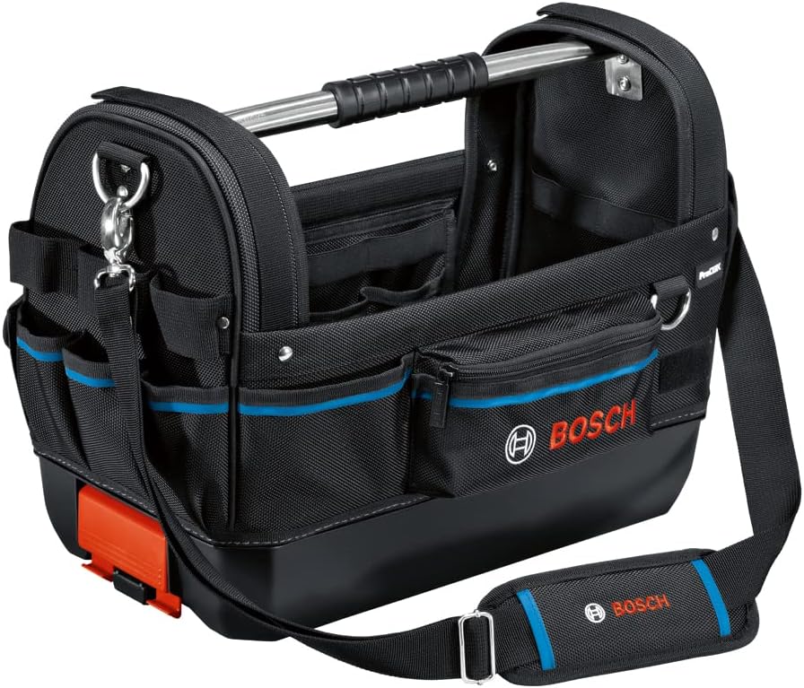 Bosch Professional Combo Kit: Werkzeugtasche GWT 20 + Handwerkzeug-Set (inkl. 3x Schraubendreher, In