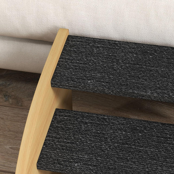 PawHut Hundetreppe 3 Stufen 30 cm Hoch Haustiertreppe mit Seitenwand Hunderampe für Kleine Hunde Kat