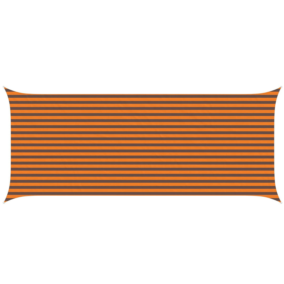 vidaXL Sonnensegel Orange und Braun 6 x 2,5 m 100% Polyester Oxford, Outdoor Schatten, UV-beständig,