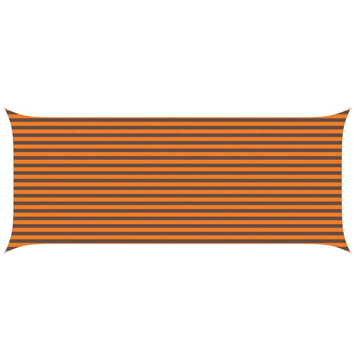 vidaXL Sonnensegel Orange und Braun 6 x 2,5 m 100% Polyester Oxford, Outdoor Schatten, UV-beständig,