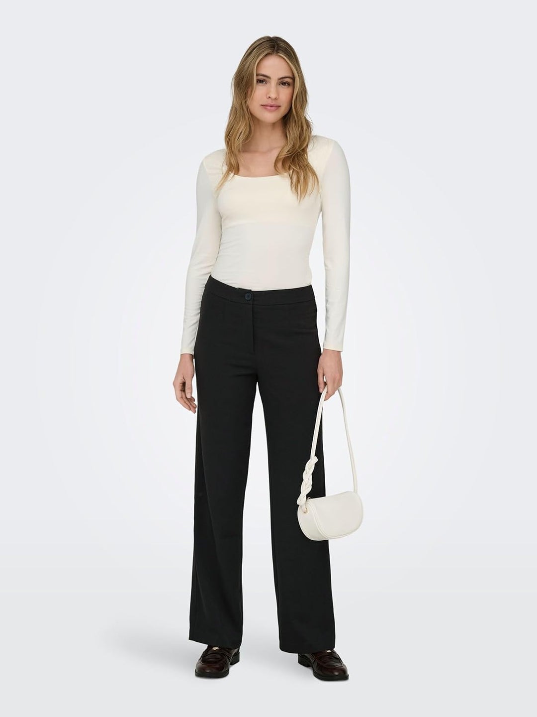 ONLY Damen Onlmia Hw Straight Pant Tlr Noos 34W / 32L Schwarz, 34W / 32L Schwarz