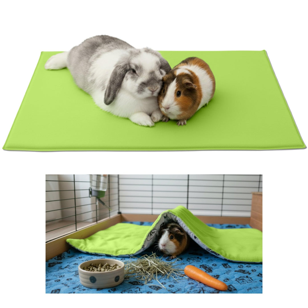 NEO SOLVO Fleece Spielplatzmatte für Meerschweinchen und Kaninchen - Alles in einem: eine Decke, EIN