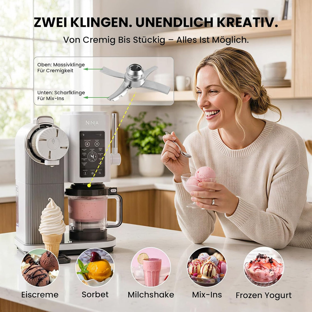 GEEKHOM Ersatz-PaddelKlinge Zubehör für Eismaschine: kompatibel mit Ninja NC700, abnehmbare Edelstah