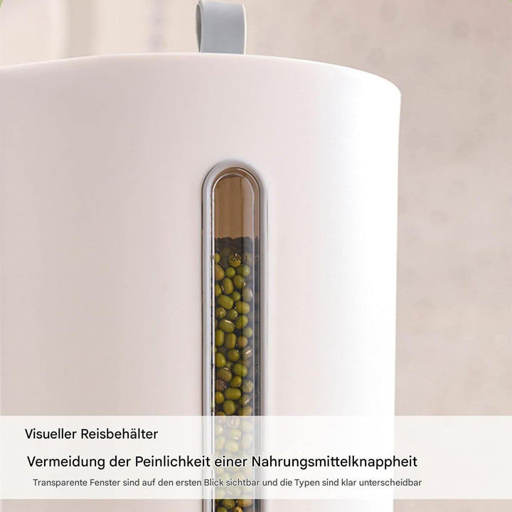 Generisch Reisspender - 5 Kilogramm Druckspender Mit Deckel | 2-Fach Getreide Spender Behälter - Für