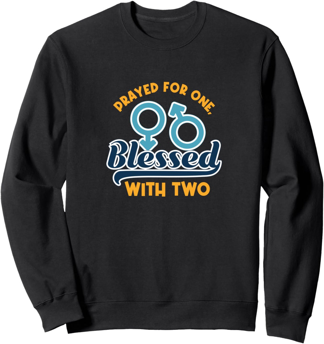 Schwangere Mutter Lustiger Spruch Neugeborene Zwillinge Sweatshirt