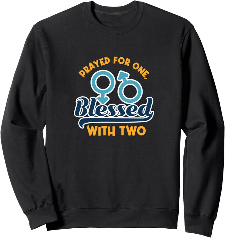 Schwangere Mutter Lustiger Spruch Neugeborene Zwillinge Sweatshirt