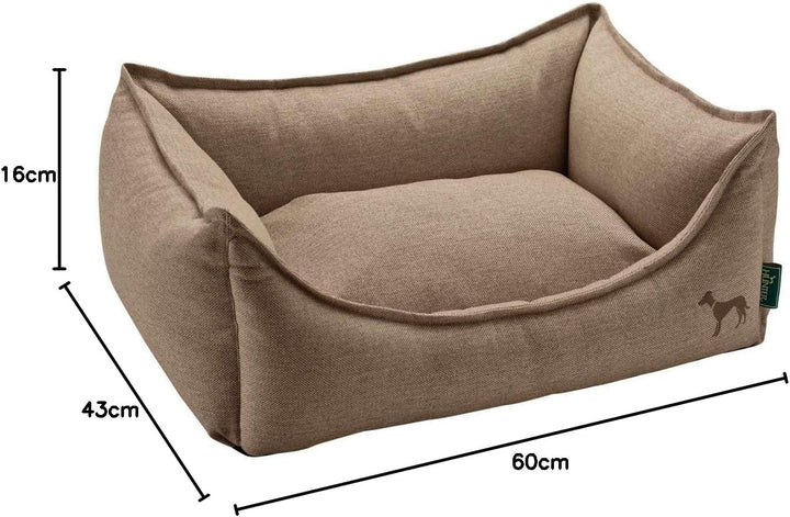 HUNTER Livingston Hundesofa, Hundebett, Strukturstoff, klassisch, S, braun braun 60 x 40 x 20 cm, br